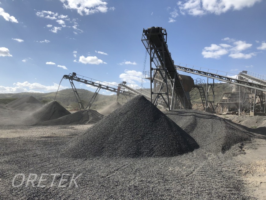 200T/H basalt crushing production site in Nairobi, Kenya