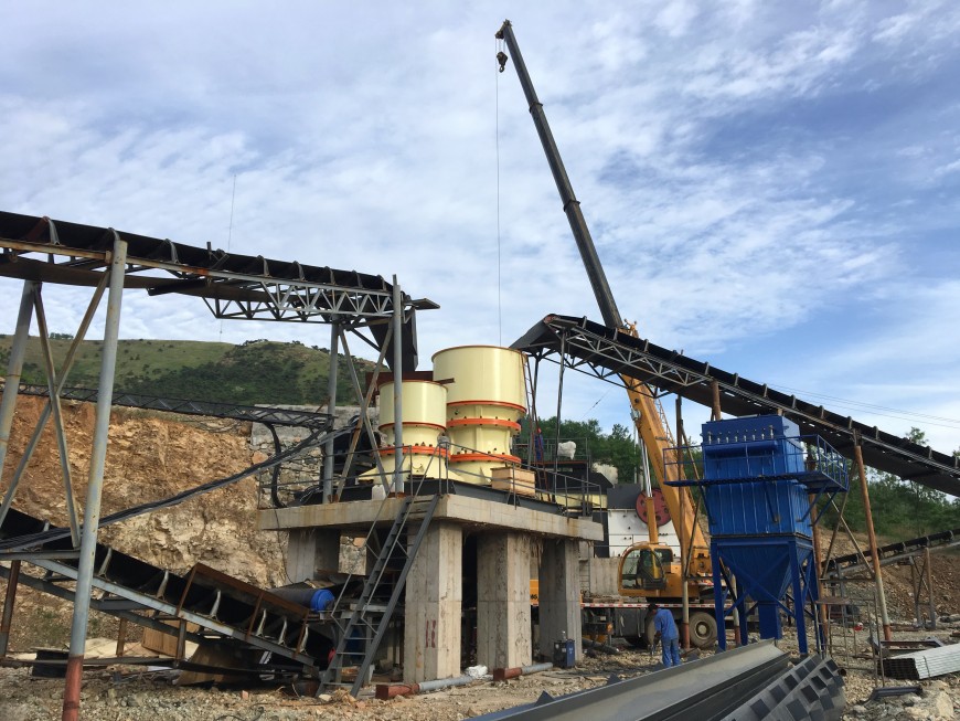400T/H granite crushing production site in Handan, Hebei